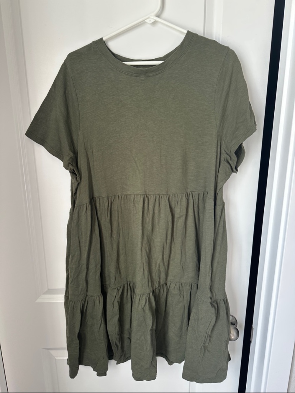 Old Navy Olive Tiered dress
